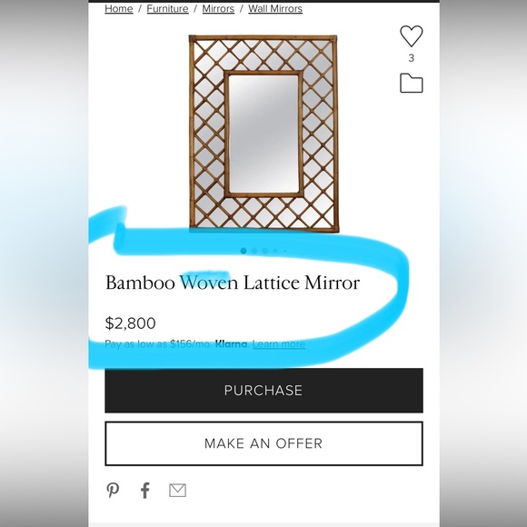 Bamboo Lattice mirror - Picture 11 of 15